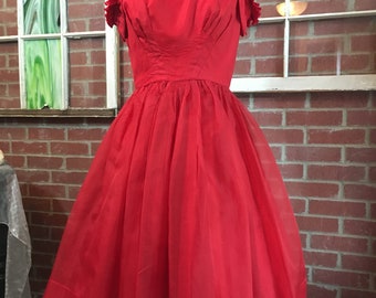 Red Organza Dress